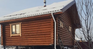 Баня из оцилиндрованного бревна под ключ в Усть-Лабинске - от 132756 рублей
